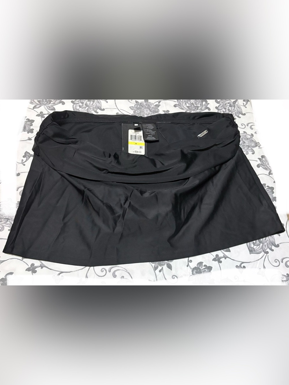 DkNY Womens Swimwear skirt with Bikini Bottom Black “ M”